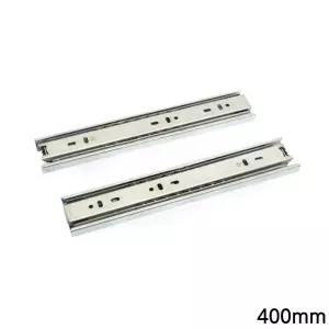 3단 볼레일 서랍 레일 35mmx400mm/선반/슬라이딩/도어/밥솥/가구/씽크대/서랍장/언더/밥통/책상/렌지대/