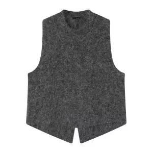 [하프클럽/]트위드 백 버튼 스팽글 니트 베스트 (XP4VW012L0)