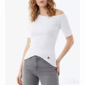 [비비안웨스트우드] 로고 모티프 오프 숄더 넥라인 반팔 149716263