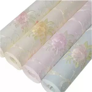 유럽스타일 3D 플라워 붙이는 벽지 수입 포인트 꽃무늬 스티커 거실 셀프도