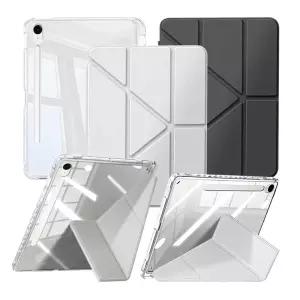 갤럭시탭 S10라이트/S9/S9FE 케이스 Y형 스마트 북커버 갤탭 가로형 세로형 거치 S펜수납 투명 백커버 케이스