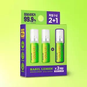 코랄리에 무알콜 구강스프레이 구취제거 입냄새 제거 구강청결제 15ml, 3개