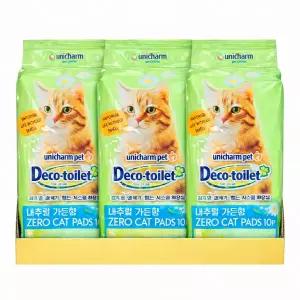 데오토일렛 고양이 소변패드 네츄럴가든향 탈취 패드 10P x 3개