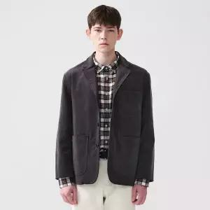 [하프클럽/에스티코]코듀로이_워크자켓 그레이 (오버핏) DJAVAC1OSG