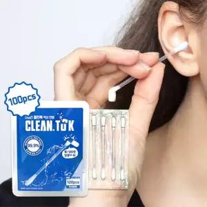 (100개입) 데일리 클린톡 액상 면봉 귀청소 귀청결제 귀세정제 1박스