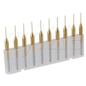 티타늄 코팅 카바이드 마이크로 드릴 비트 PCB 밀 1/8 인치 생크 0.5mm 10 개