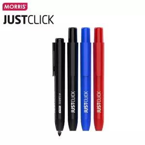 모리스 저스트클릭 유성매직M 1타 12개 노크식 유성매직 편리한 마카펜