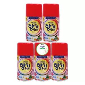 산도깨비 향기속으로 아카시아향 290mlX5개 자동 분사기 실내 리필 방향제