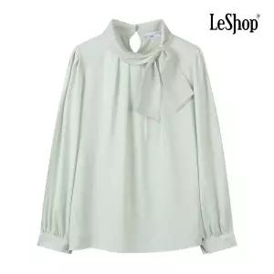 [르샵] 새틴 스카프넥 셔링 블라우스 (BQ1BL017A)