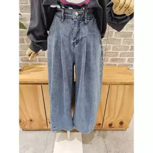 [레코브](김해점)원턱와이드 9부 데님팬츠(SB41F4DP007X)