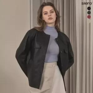 시에로 여성 FAUX 레더 재킷 4color)