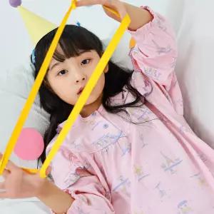 [삐삐롱]에밀리 양면 긴소매 파자마 원피스 잠옷