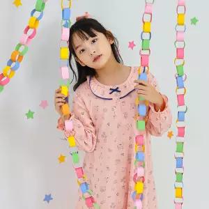 [삐삐롱]셀리팜 양면 긴소매 파자마 원피스 잠옷