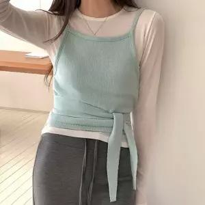 [코코블랑] 시나 뷔스티에 랩 니트