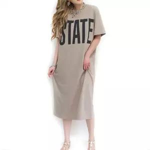 (면100%)183스테이트반팔O 여성 여름신상품 면반팔 여자롱원피스OPS 박스 국산품 국내제작새로본