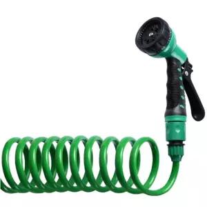 (7.5M) 미란다 시원세차 베란다 코일 호스건 세트/호수/분사기/수도건/고압/텃밭/분사건/고압건/수도/노즐