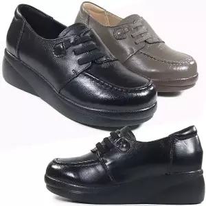 [뮤즈몰] DC124 / 안나 5cm통굽 소가죽 여성구두 민자 키높이 정장 단화 로퍼 웨지힐 기본 신발 봄 여름