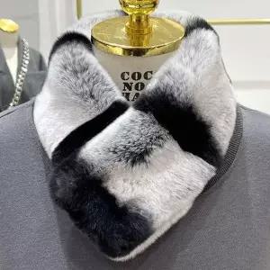 통가죽 토끼 머플러 마그네틱 겨울 투톤 렉스 자석