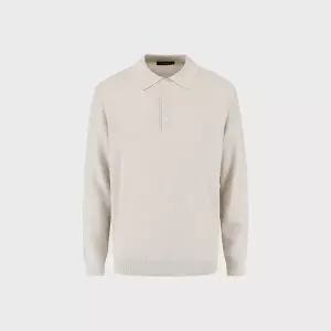 [앤드지](하남점)남성) 머신 워셔블 조직 카라넥 긴팔티 BNMG1EET1002 3종 택1