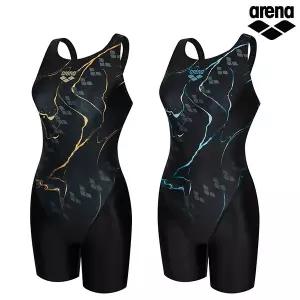 아레나 여성수영복 마블웨이브 3부 반신 레이서백 A6SL1LD33