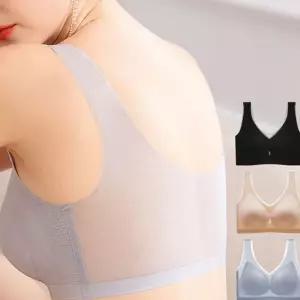 여성 심리스 브라 데일리 스포츠브라 메쉬 여성 노와이어 브라 얇은 초경량 소프트 필라테스 민소매 요가