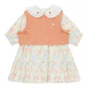 [블루독베이비](본점)(OR)7부플라워베스트SET드레스(46314-400-09)