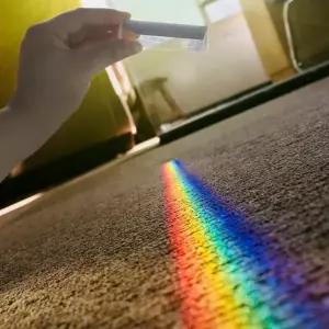 유리 프리즘 광학 물리학 교육용 삼각형 프리즘 과학 학생용 무지개 휴대용 광선