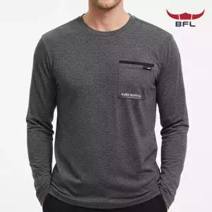 버팔로 남성 드라이핏 스판 라운드 아웃도어 스포츠 긴팔 티셔츠 BFL 104 신축성 좋은티