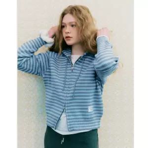 (스타필드 안성 로엠)스트라이프 후드 가디건_RMCKG23YT1