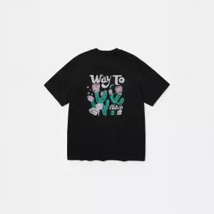 [코오롱스포츠](강남점) 여성 선인장 그래픽 반팔 티셔츠 TVTCM25622BLK