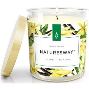 스틸워터 배스 앤 바디 내추럴스웨이 바닐라 냄새로 가정용 향초 제거 무독성 오래 지속되는 천연 대두 캔 뚜껑이 있는 12 5 병 산 수제