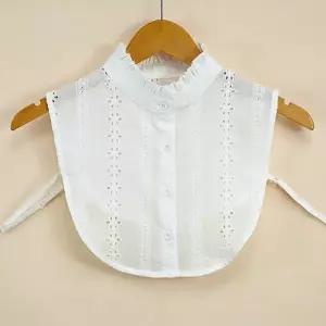 넥 케이프 플리츠 레이스 여성 레이어드 카라 셔츠 이너 코디 블라우스 차이나 데일리