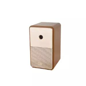 델리 연필깎이 레트로 스피커 모양 5단 심조절 회전식 브라운 1개