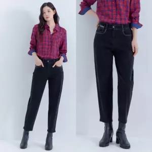 지센 [25FW] 여성 배기핏 데님팬츠 블랙진 흑청바지 LCDPP823