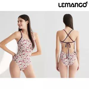 르망고 5670 드림 페탈스 페이크 타이백 여성 원피스 수영복