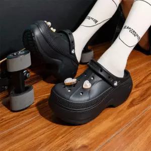 데일리 벨라 클로그 여성 통굽 키높이 샌들 슬리퍼 210062-001