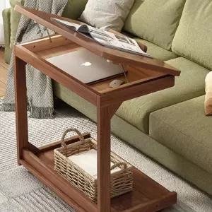 이동식 원목 사이드 테이블 책상 거실 대 쇼파