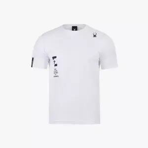 [롯데백화점]스파이더 남성 유로스포츠 모노그램 로고 반팔 티셔츠 SPJMCNRS222MWHT