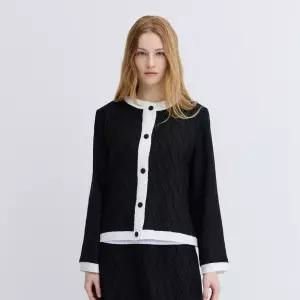 [스타필드 하남 플리츠미]로프 엠브로이더리 라운드 자켓_PPJKS026012