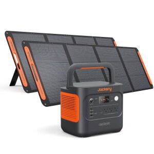Jackery Explorer 2000 v2 휴대용 발전소, 2x200W 태양광 패널, 2042Wh LiFePo4 배터리, 2200W 발전기, 20ms UPS, 정전, 비상 상황, 캠핑을 위한 USB-C PD 100W 고속 충전