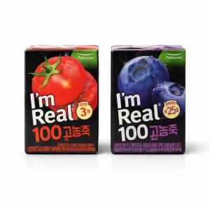 아임리얼100 고농축 블루베리 24팩 + 토마토 24팩 총 48팩