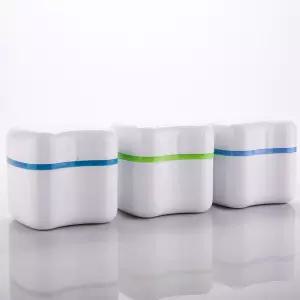 뚜껑형 교정기 세척 보관통 틀니 의치 유지장치 케이스 휴대용 교정기통