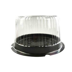 원형 케이크 케이스 용기 케익 50개입 투명 블랙 생일 케 일체형 모델 투명상자