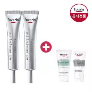 유세린 하이알루론 3X 아이크림 15ml 2개 +(증)클렌징폼 50g+에피셀린 7ml