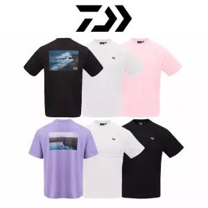 다이와 DAIWA 낚시 포토 프린팅 라운드 반팔 티셔츠 DE-5126CS 여름 낚시복 상의