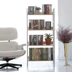 수납 책장 슬림 조립식 인테리어 4단 책장 거실 서재 수납함 수납장 진열장 다용도 목재 주방 전면 선반