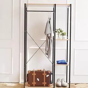 이동식 옷걸이 드레스 조립식 시스템 철제 행거 선반형 원룸 오픈형 수납형 정리대 수납장 방옷장 정리