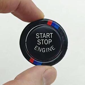 자동차 차량용 호환 엔진 스타트 스톱 버튼 교체 커버 카바 스위치  링 스티커 E90 E92 E93 320i 인테리어