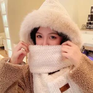 보들보들 후드머플러 방한 넥워머 방한모