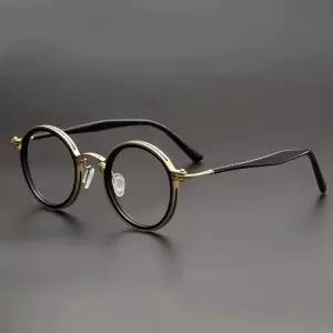 티타늄안경테 일본 수제 안경 초경량 안경테 원형 순수 여성용 남성용 레트로 티타늄 프레임